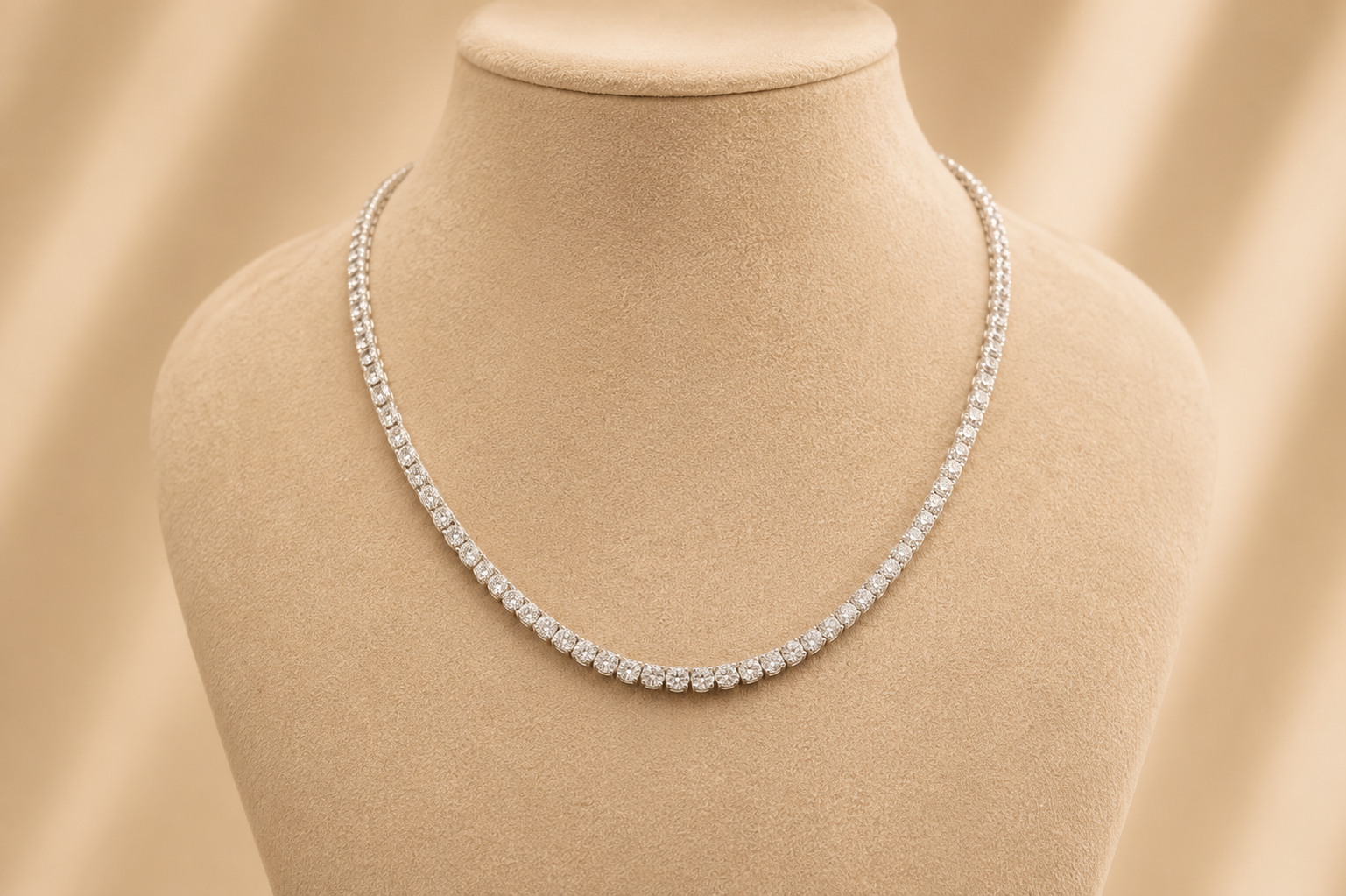 Eternal Line, diamond tennis necklace